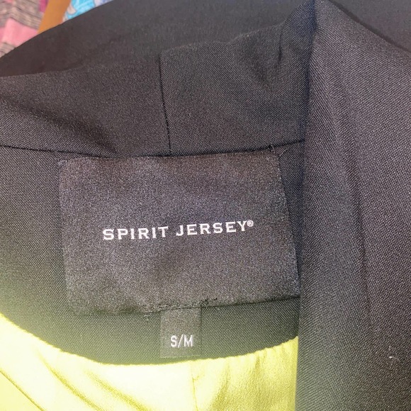 SPIRIT JERSEY Blasé Black Blazer Neo Yellow Lining size S/M - Picture 6 of 6
